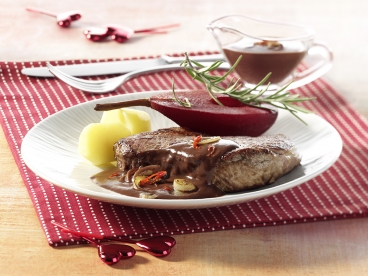 Rumpsteak mit Chili-Schokoladen-Sauce
