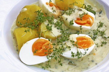 Brunnenkresse-Eiersalat